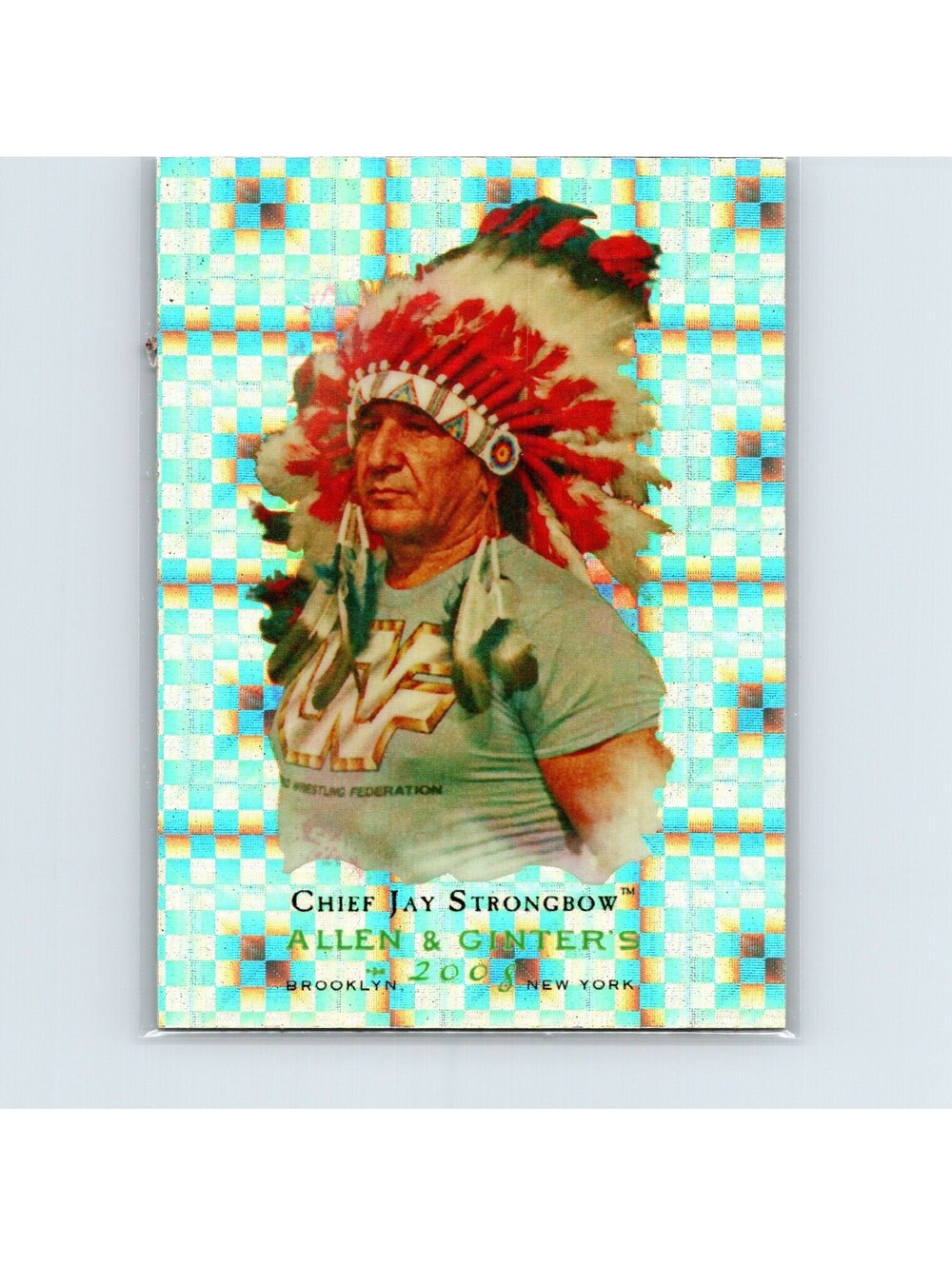 2008 Topps Chrome Heritage WWE Chief Jay Strongbow #8 Allen & Ginter X-Fractor